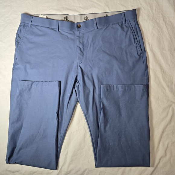 LAUREN RALPH LAUREN Dress Pants Non Slip  Performance  42 x 30 Blue Golf - Picture 2 of 10